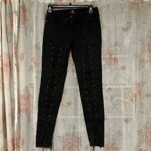 Royal Bones Black Corset Jeans Gothic Core
